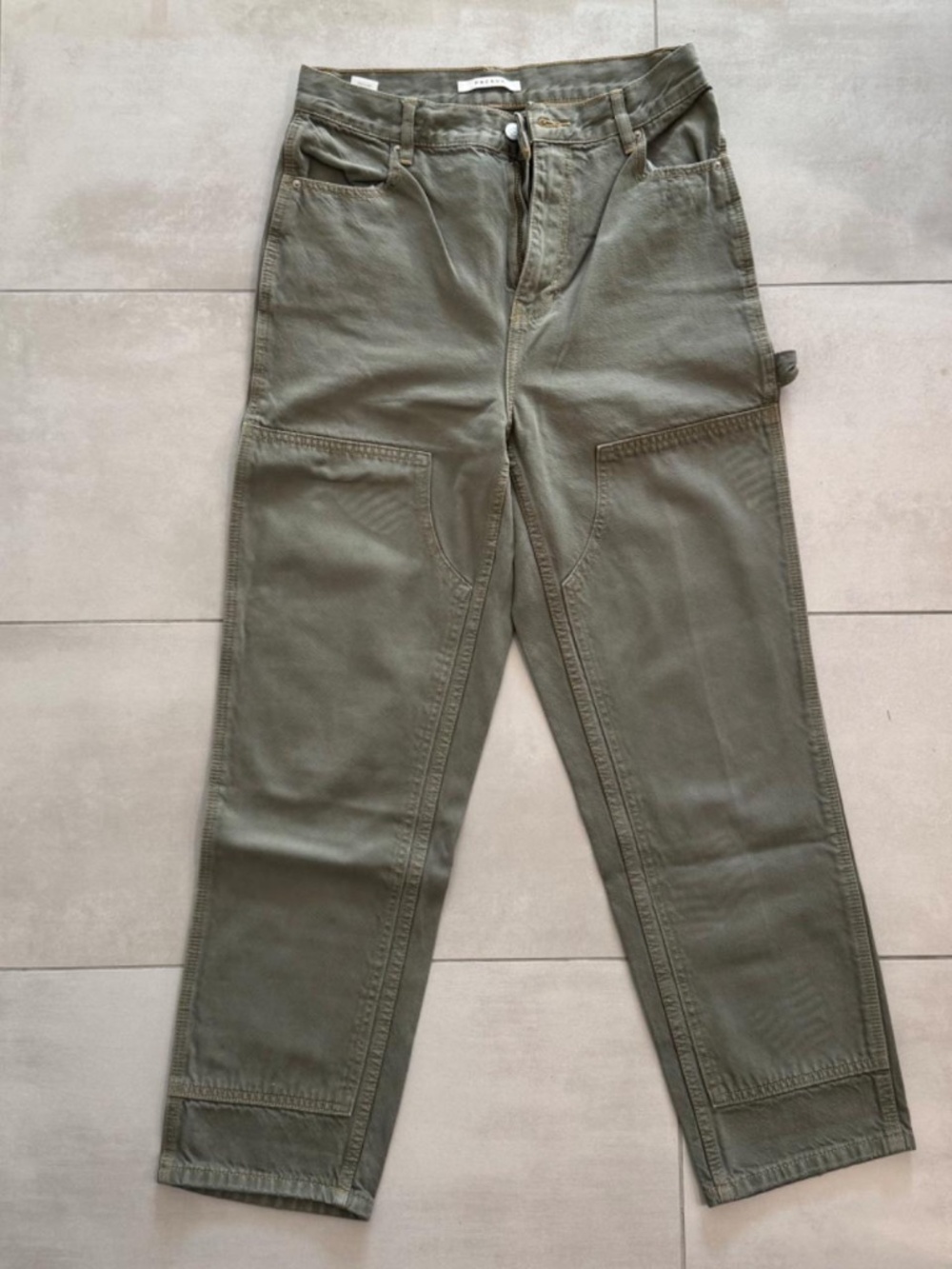 PacSun high rise carpenter jeans in olive green